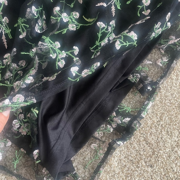 Lulus Midi Green and Black A-line dress size S - Picture 11 of 11